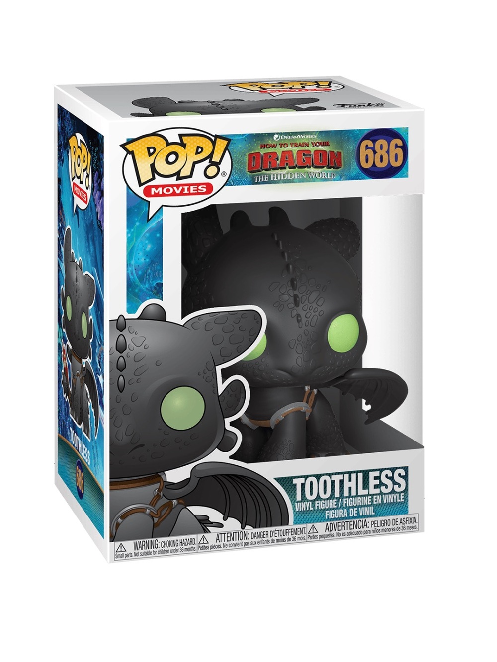 Funko POP! Movies Toothless 686 & Light Fury 687 HTTYD:The Hidden World Figures - Picture 6 of 15